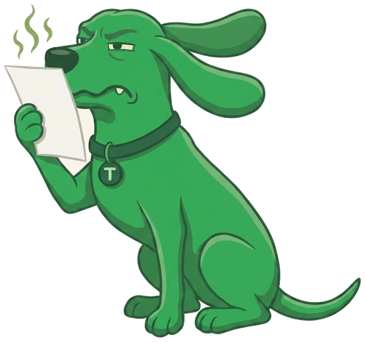 Trusty recoiling from paperwork that smells wrong